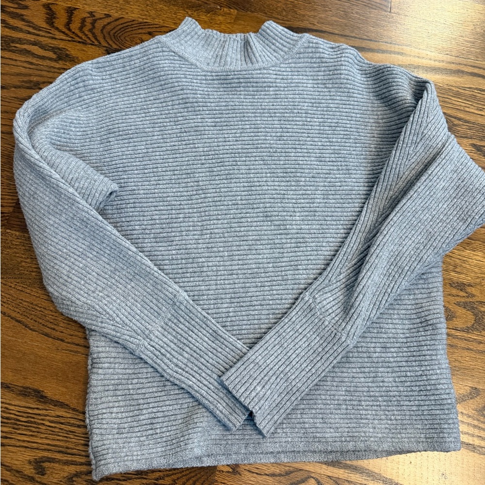 Iris Light Gray Ribbed Sweater - Picture 1 of 2